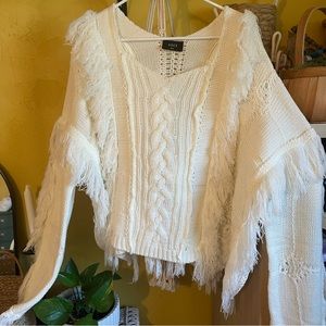 Vici fringe knit sweater